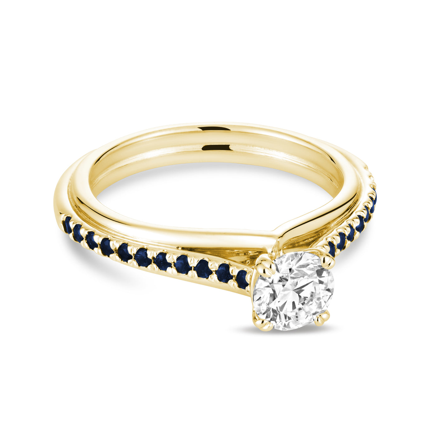 Faith Signature Blue Sapphire and Diamond Ring