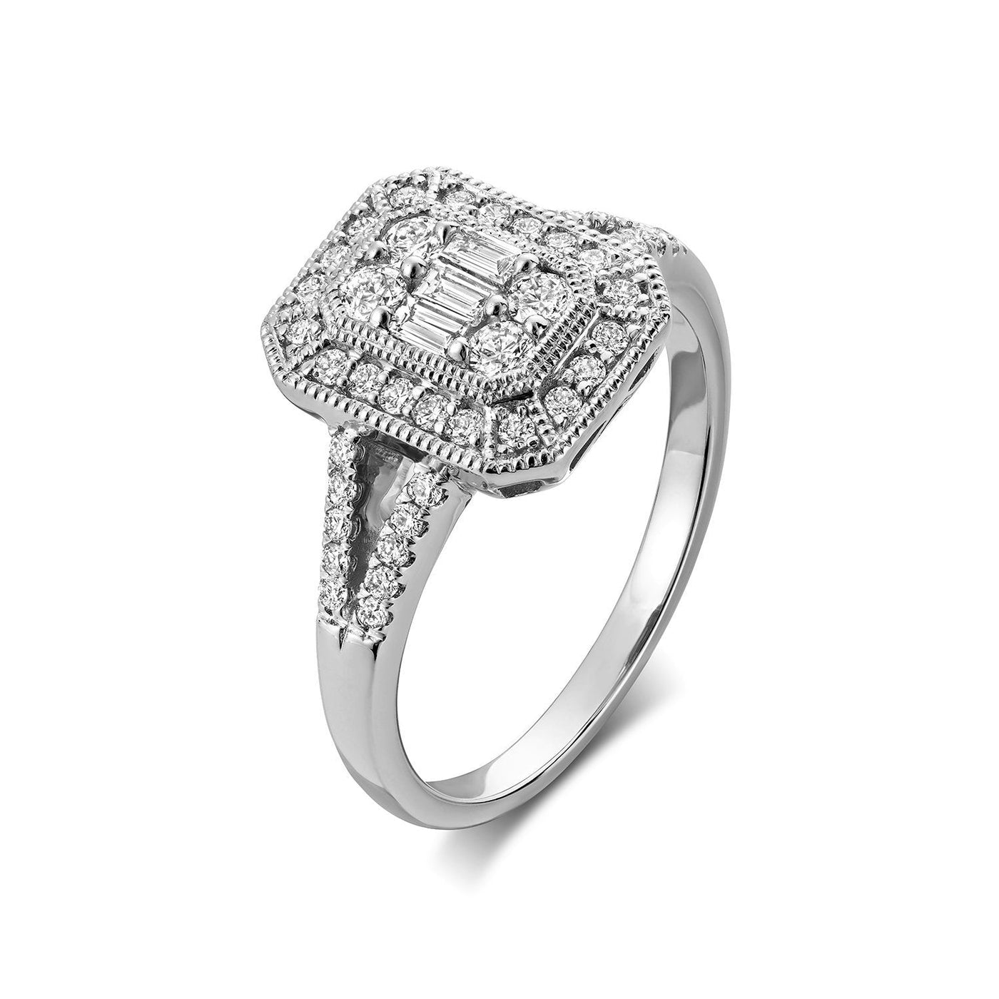 Illusion Setting Diamond Engagement Ring