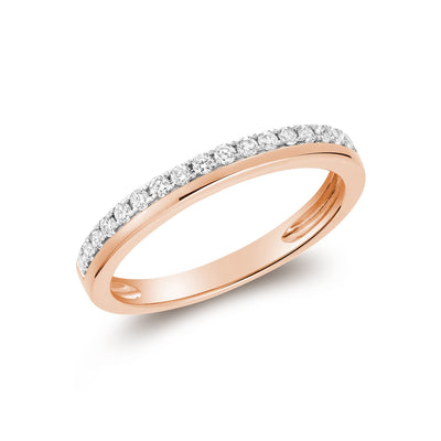 Half Semi Eternity Diamond Ring