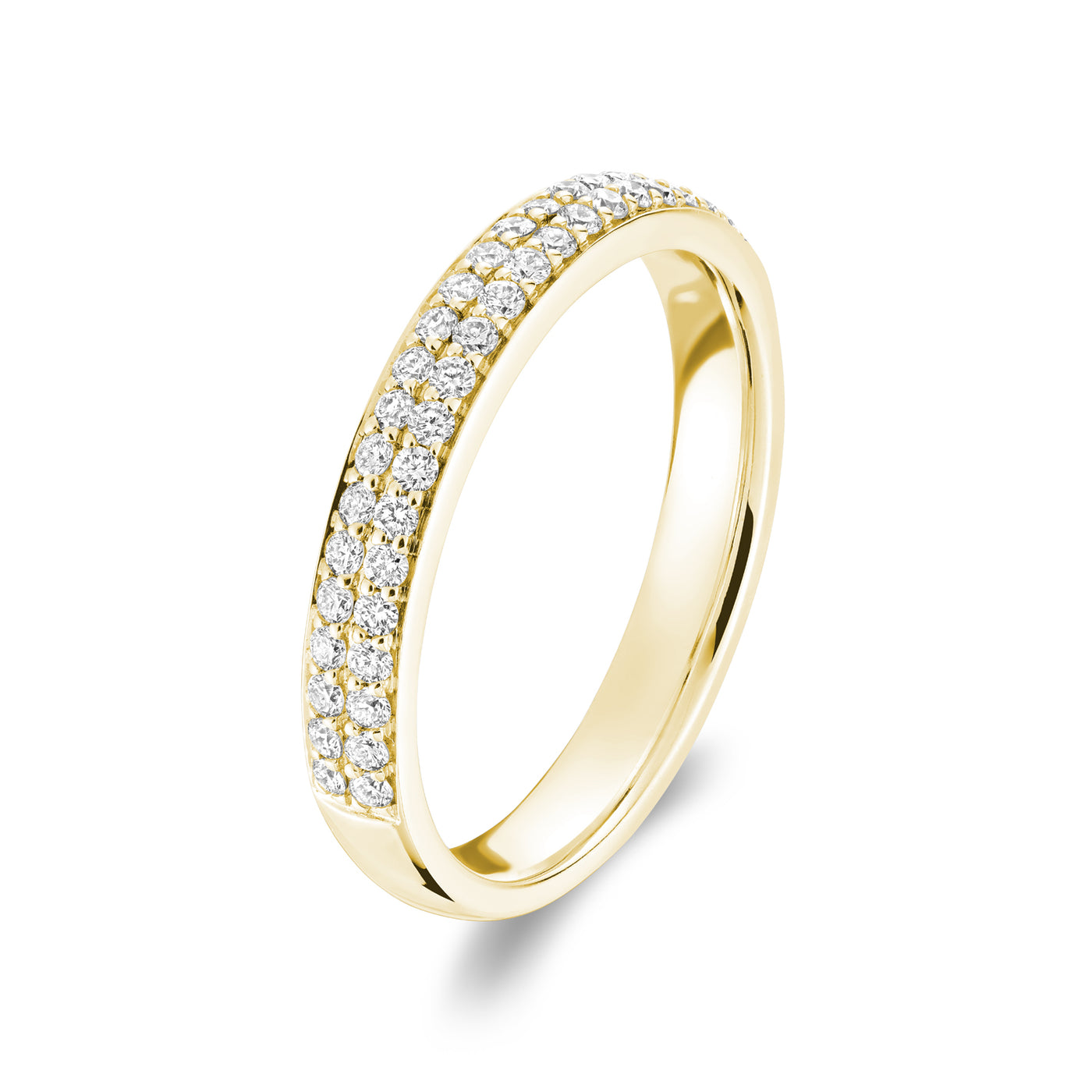 Semi Eternity Pave Diamond Ring