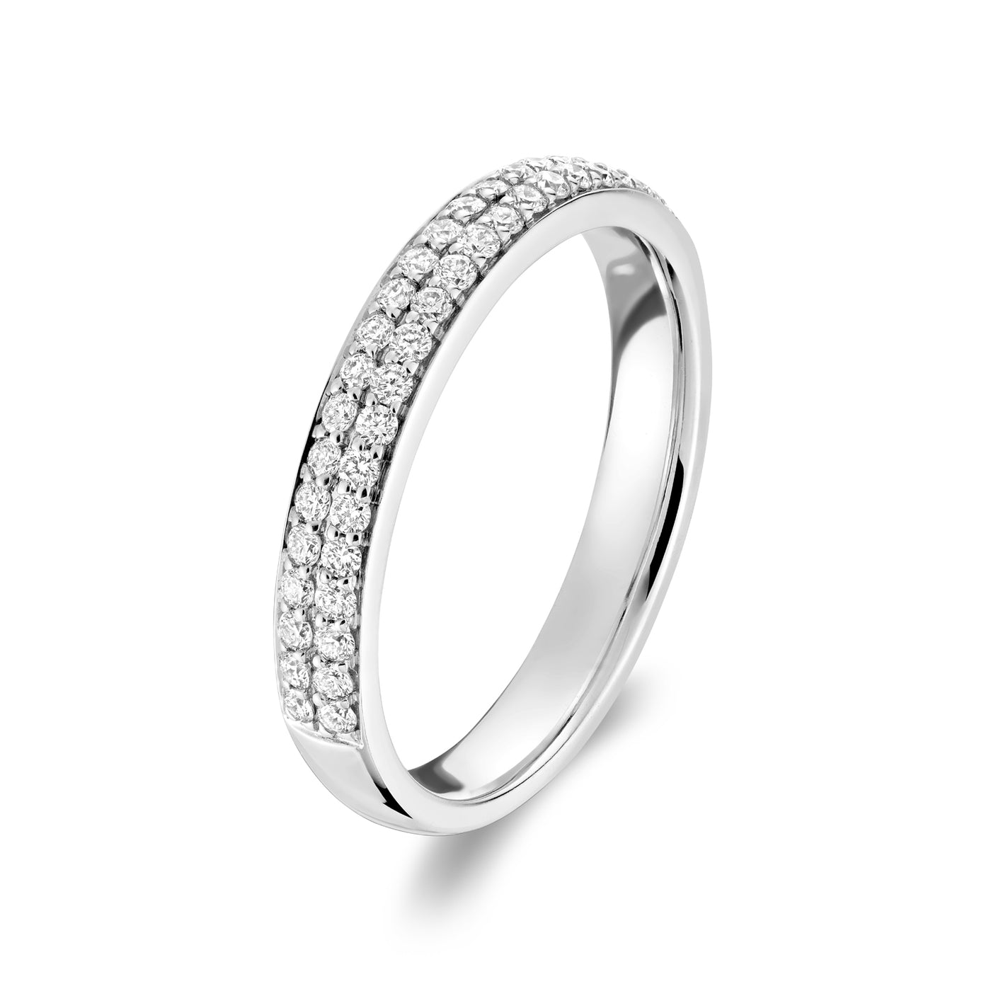 Semi Eternity Pave Diamond Ring