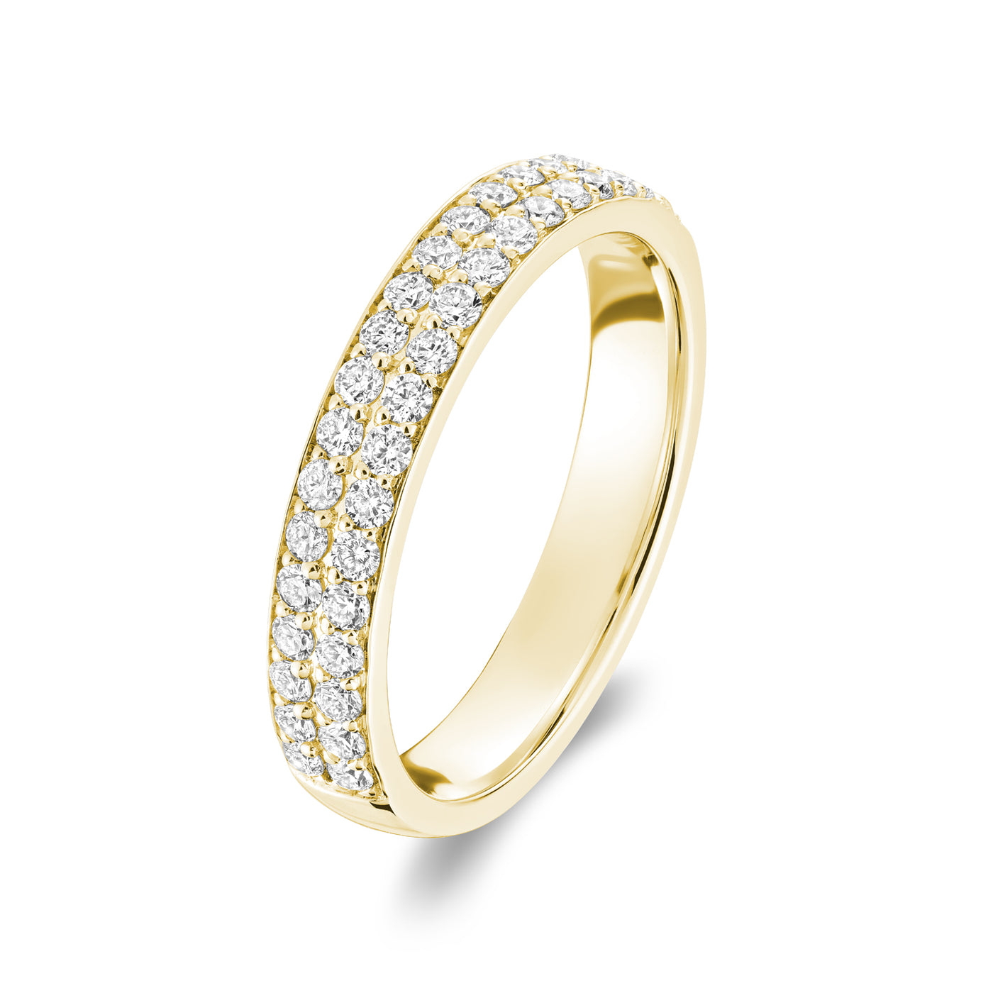 Semi Eternity Pave Diamond Ring