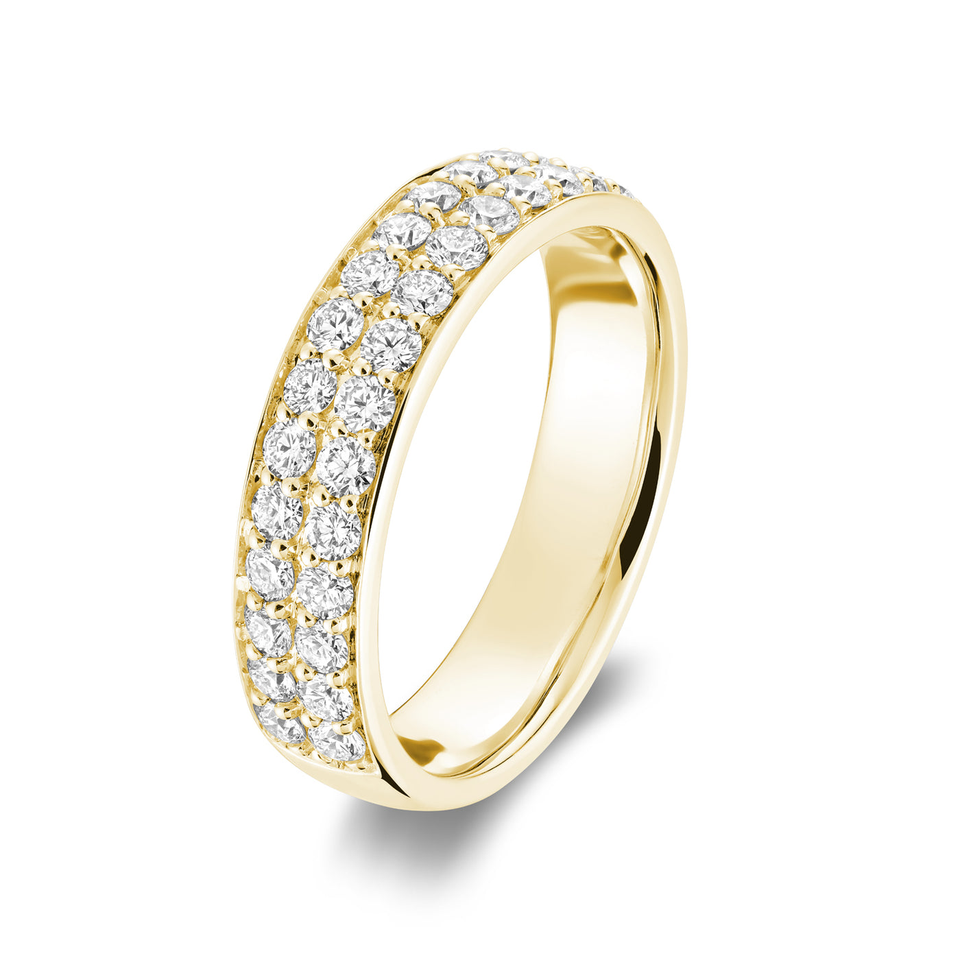 Semi Eternity Pave Diamond Ring