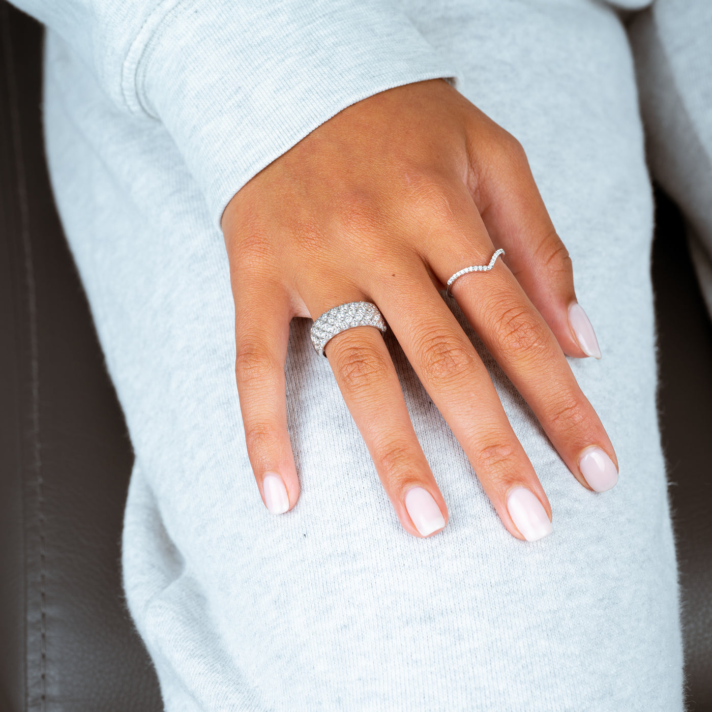 Diamond V Shape Fashion Ring